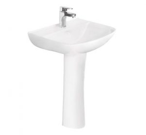 HCG INDIVIDUAL LF70L WHITE LONG-PED WASHBASIN ALEA