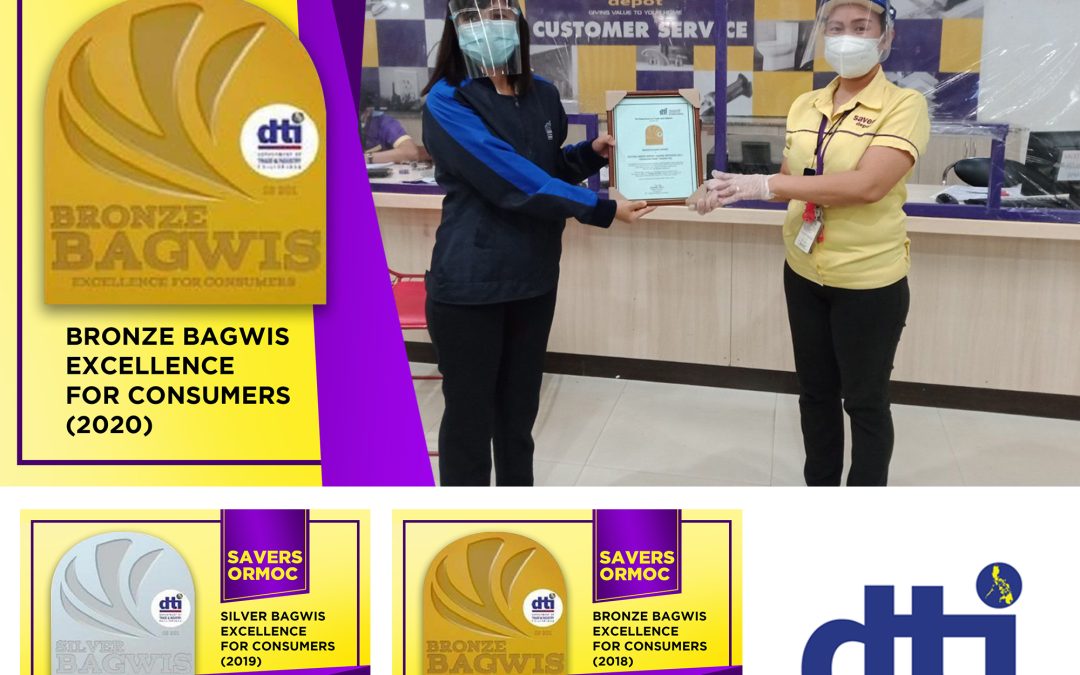 Savers Depot Ormoc and Tacloban branches win DTI Bagwis Award