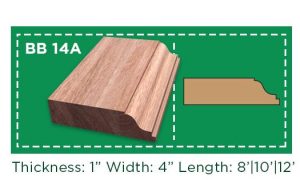 SAVEWOOD MOULDING 1X4X8 BB14 BASEBOARD LAUAN