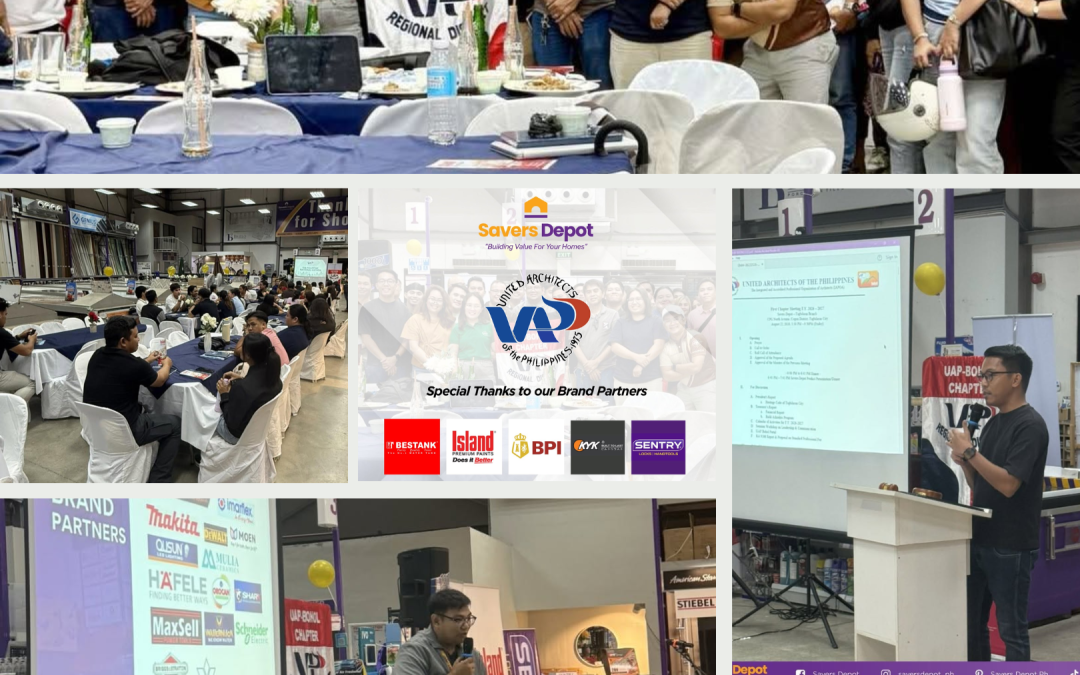UAP Bohol General Membership Meeting: Connecting Architects with Products, Ideas, and Industry Solutions.  August 22, 2026 | Savers Depot Bohol