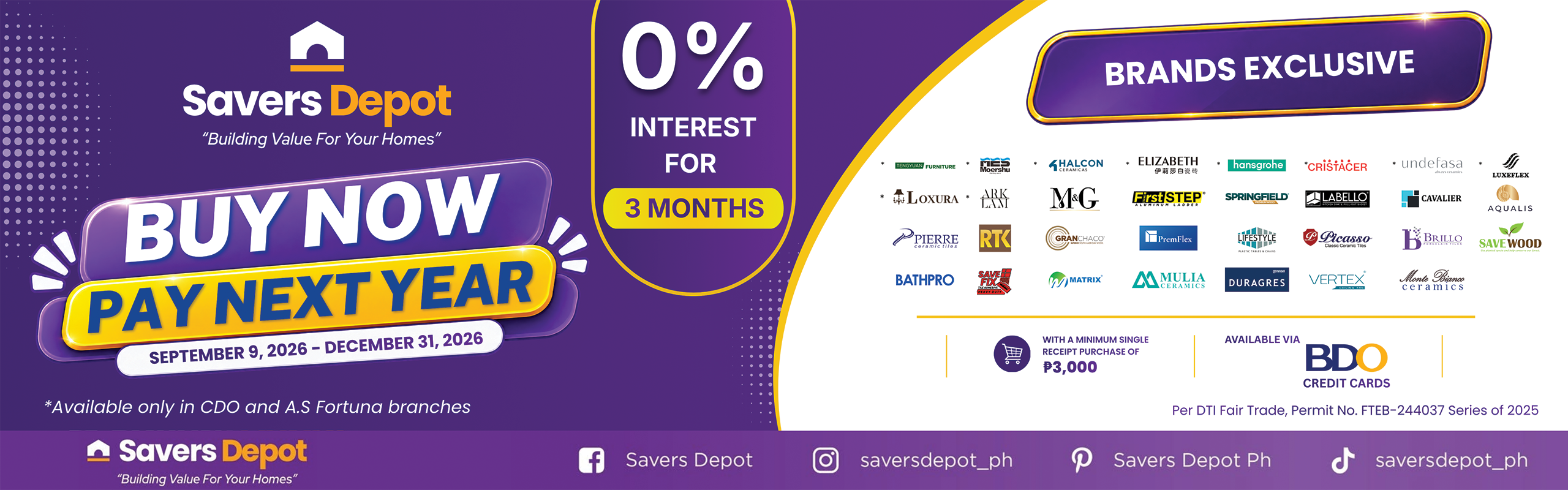 BUILD NOW PAY NEXT YEAR 2
